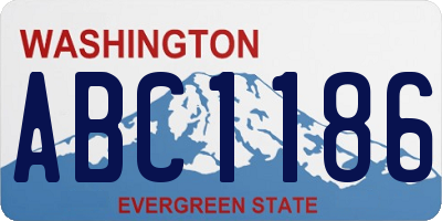 WA license plate ABC1186