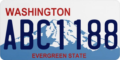 WA license plate ABC1188