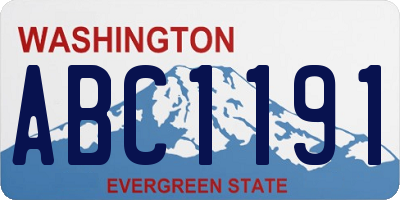 WA license plate ABC1191