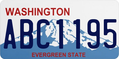 WA license plate ABC1195