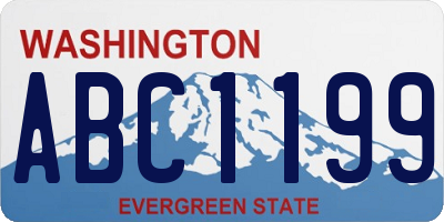 WA license plate ABC1199