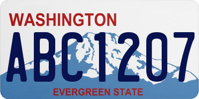WA license plate ABC1207