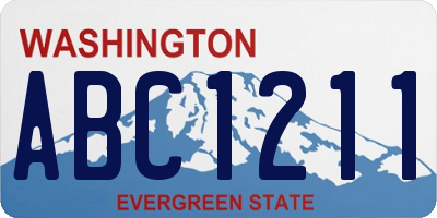 WA license plate ABC1211