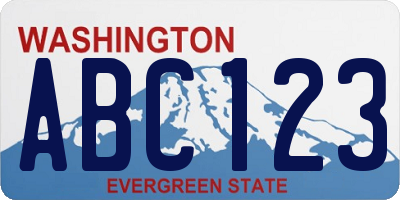 WA license plate ABC123