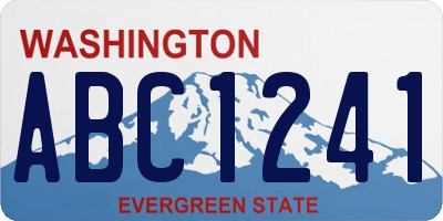 WA license plate ABC1241