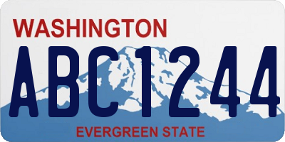 WA license plate ABC1244