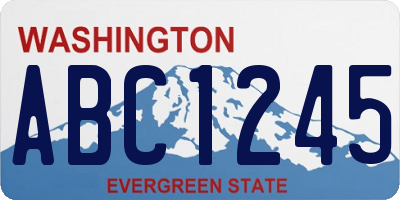 WA license plate ABC1245