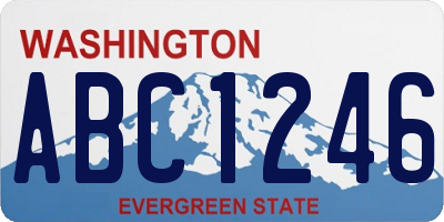 WA license plate ABC1246