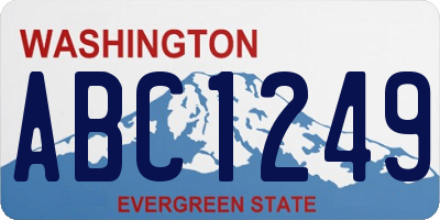 WA license plate ABC1249