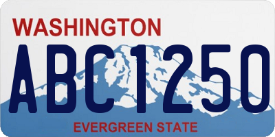 WA license plate ABC1250