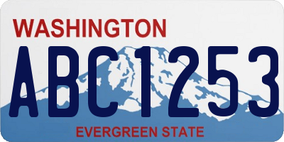 WA license plate ABC1253