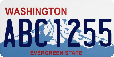 WA license plate ABC1255