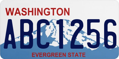 WA license plate ABC1256