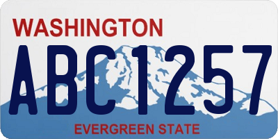 WA license plate ABC1257