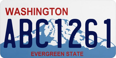 WA license plate ABC1261