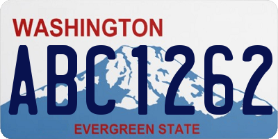 WA license plate ABC1262