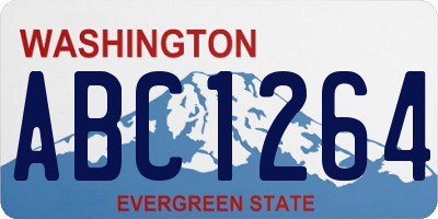 WA license plate ABC1264