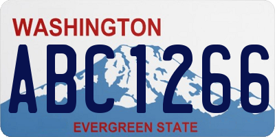 WA license plate ABC1266