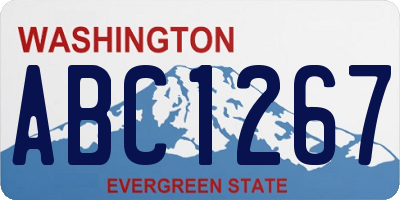 WA license plate ABC1267