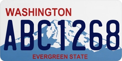 WA license plate ABC1268