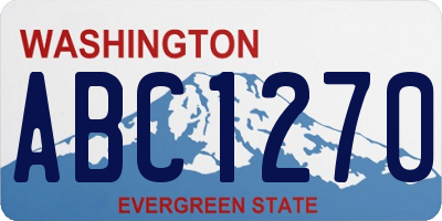WA license plate ABC1270