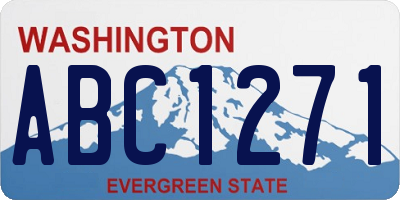 WA license plate ABC1271