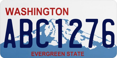 WA license plate ABC1276