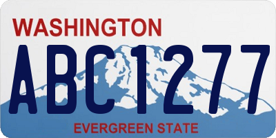WA license plate ABC1277