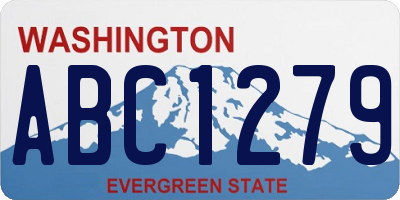 WA license plate ABC1279