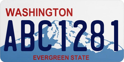 WA license plate ABC1281
