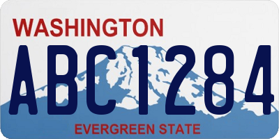 WA license plate ABC1284