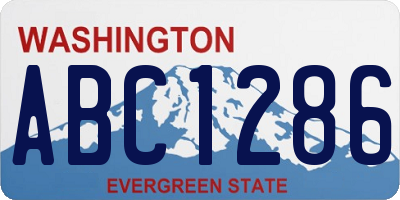 WA license plate ABC1286