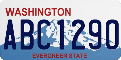 WA license plate ABC1290