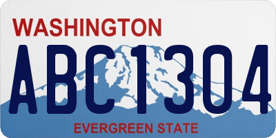 WA license plate ABC1304