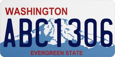 WA license plate ABC1306