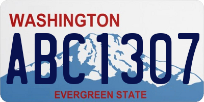 WA license plate ABC1307