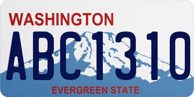 WA license plate ABC1310