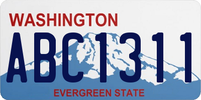 WA license plate ABC1311