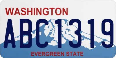 WA license plate ABC1319