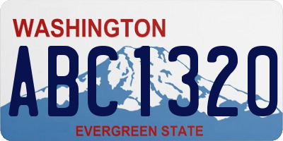WA license plate ABC1320