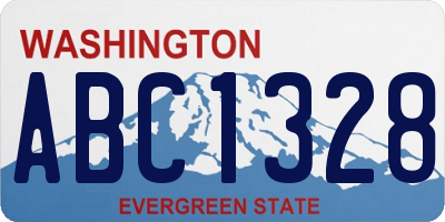 WA license plate ABC1328