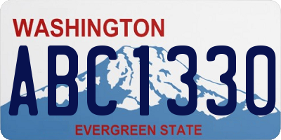 WA license plate ABC1330