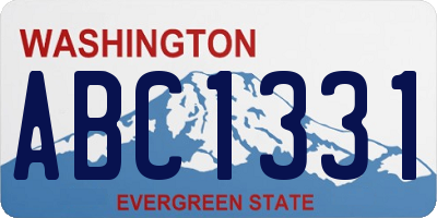 WA license plate ABC1331