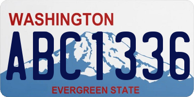 WA license plate ABC1336