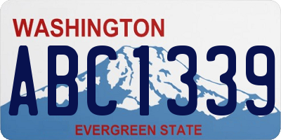 WA license plate ABC1339