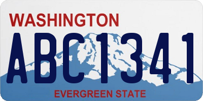 WA license plate ABC1341