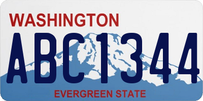 WA license plate ABC1344