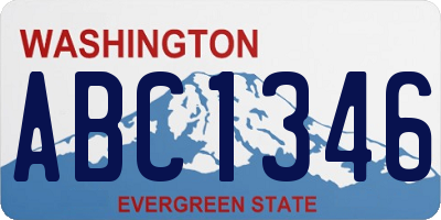 WA license plate ABC1346