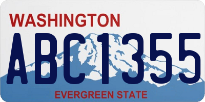 WA license plate ABC1355