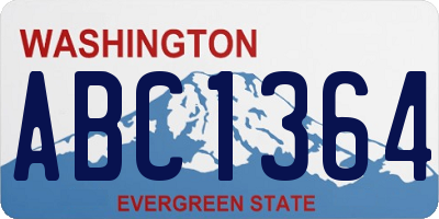 WA license plate ABC1364
